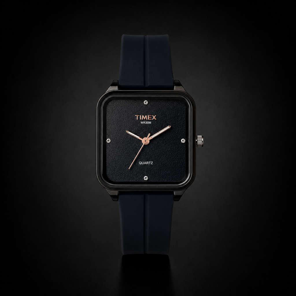 Timex Noir Square — Modern Black Edition