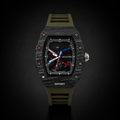 AULITER Carbon Sport Skeleton Watch – Olive Green Edition