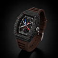 AULITER Carbon Sport Skeleton Watch – Brown Edition
