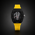 AULITER Carbon Sport Skeleton Watch – Yellow Edition