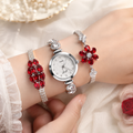 Ruby Éclat Luxury Watch & Bracelet Gift Set